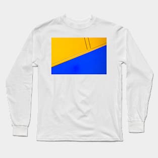 Abstract in blue and yellow Long Sleeve T-Shirt